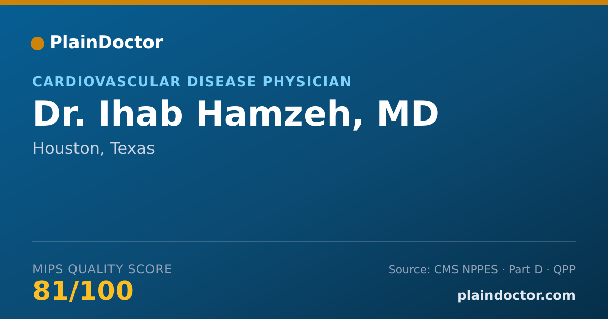 Shareable card for Ihab Hamzeh, MD - Cardiovascular Disease Physician, Houston, TX