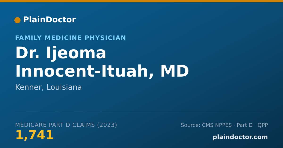 Shareable card for Ijeoma Innocent-Ituah, MD - Family Medicine Physician, Kenner, LA