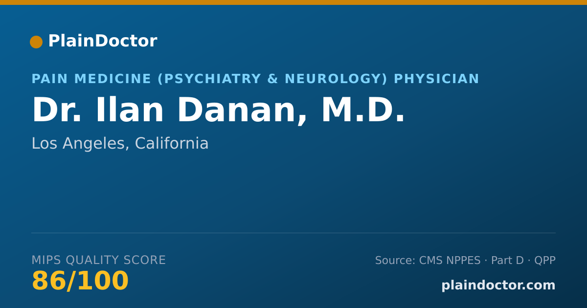Shareable card for Ilan Danan, M.D. - Sports Medicine (Psychiatry & Neurology) Physician, Los Angeles, CA