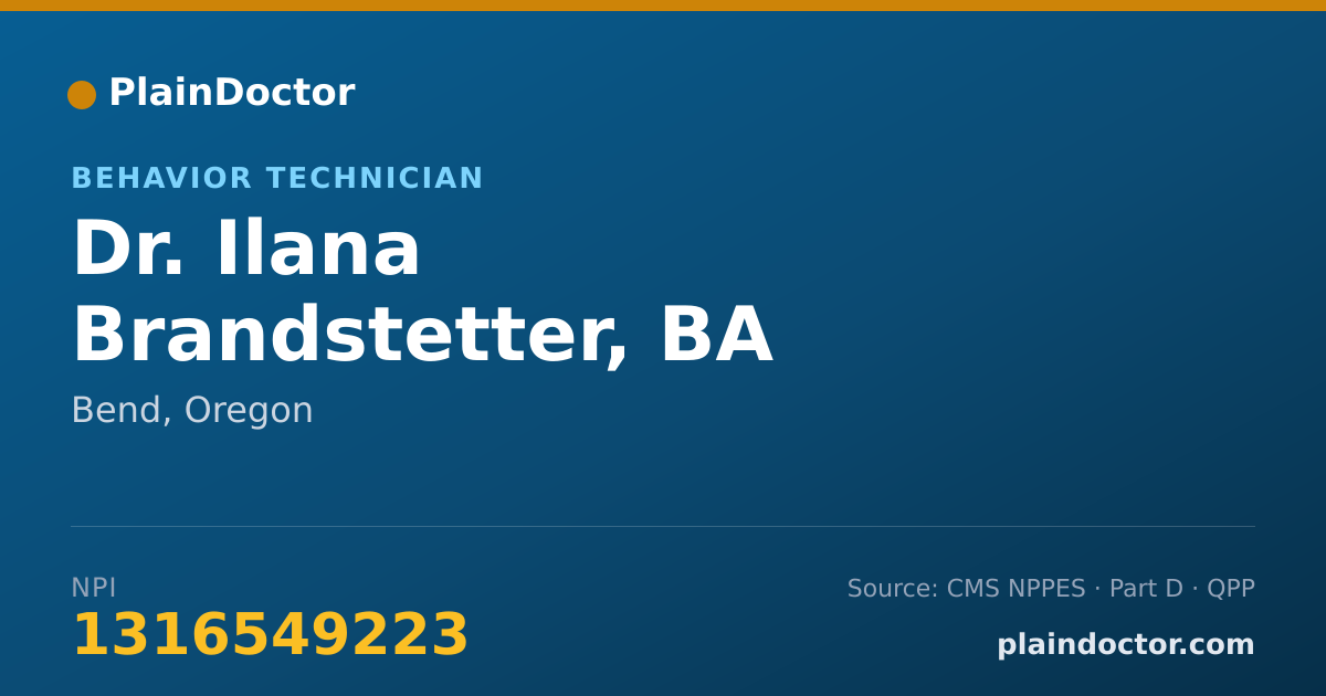 Shareable card for Ilana Brandstetter, BA - Behavior Technician, Bend, OR