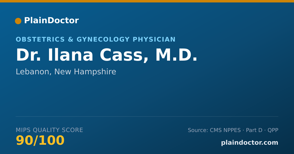 Shareable card for Ilana Cass, M.D. - Obstetrics & Gynecology Physician, Lebanon, NH