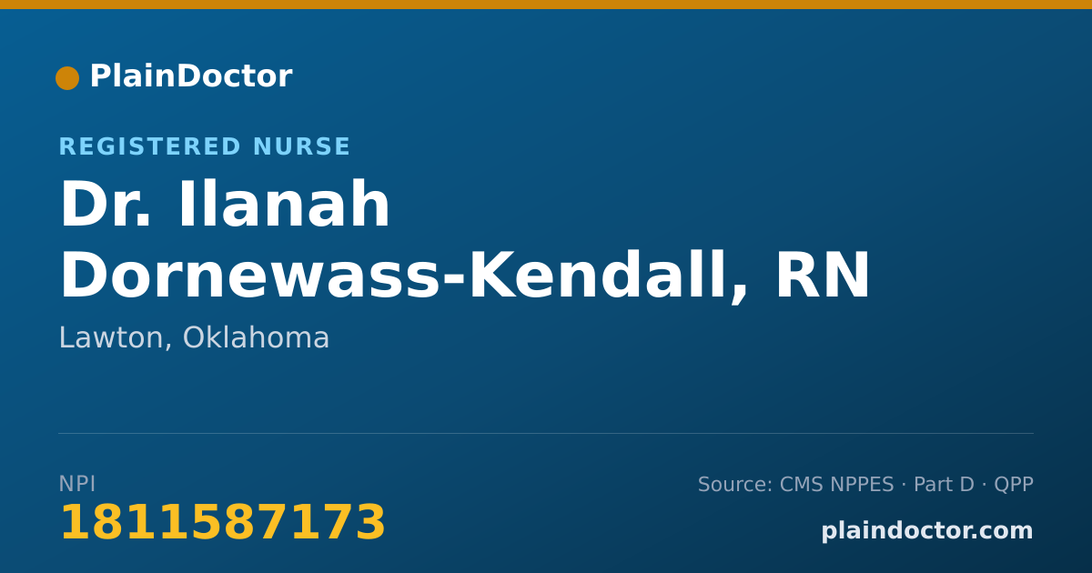 Shareable card for Ilanah Dornewass-Kendall, RN - Registered Nurse, Lawton, OK
