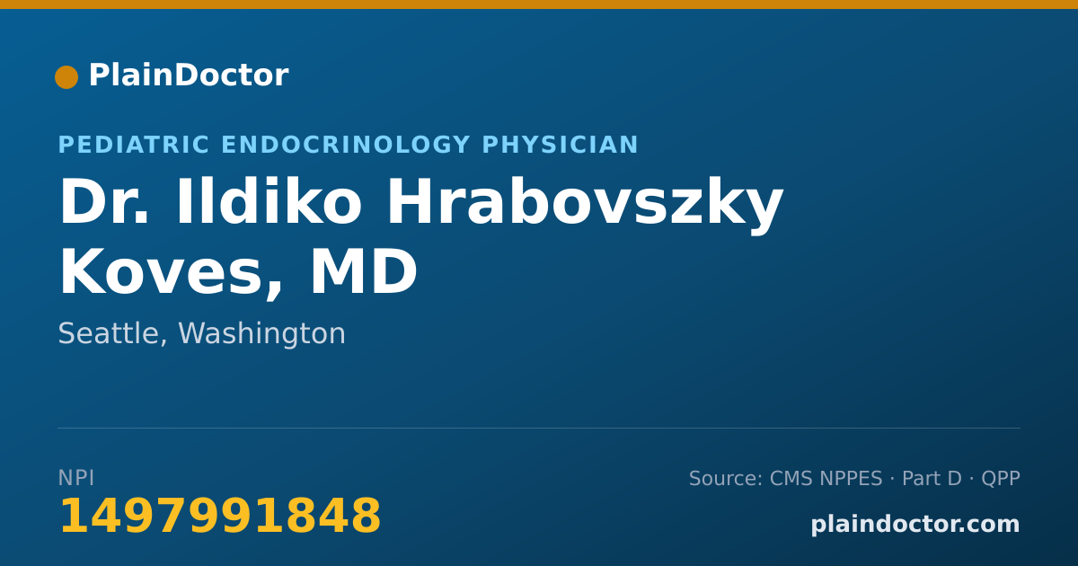 Shareable card for Ildiko Hrabovszky Koves, MD - Pediatric Endocrinology Physician, Seattle, WA