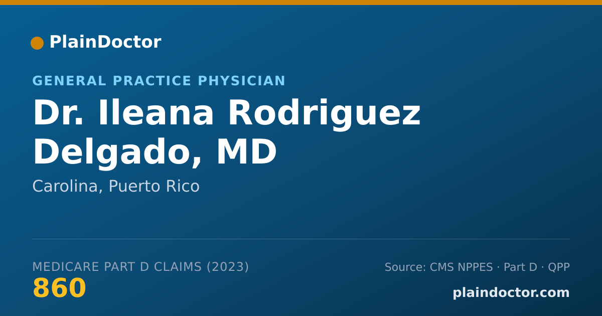 Shareable card for Ileana Rodriguez Delgado, MD - General Practice Physician, Carolina, PR
