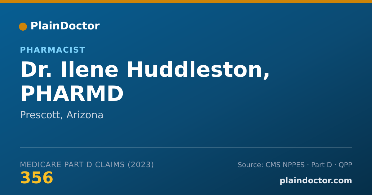 Shareable card for Ilene Huddleston, PHARMD - Pharmacist, Prescott, AZ