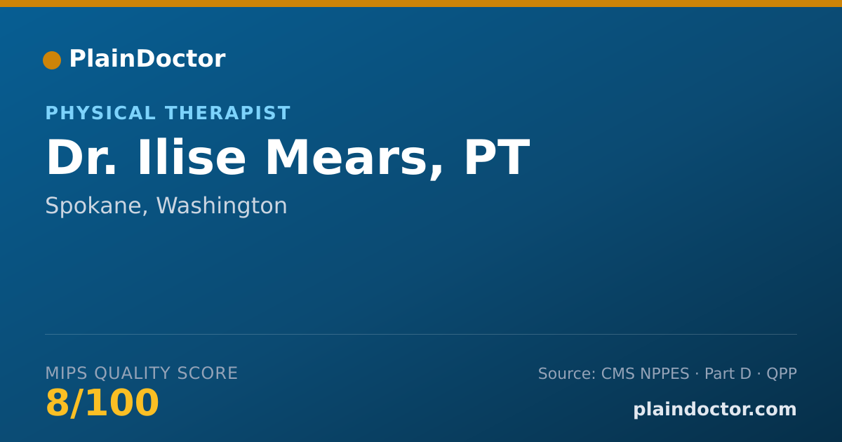 Shareable card for Ilise Mears, PT - Physical Therapist, Spokane, WA