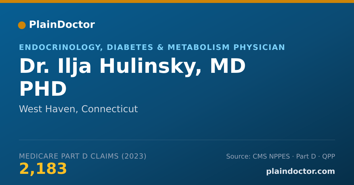Shareable card for Ilja Hulinsky, MD PHD - Endocrinology, Diabetes & Metabolism Physician, West Haven, CT