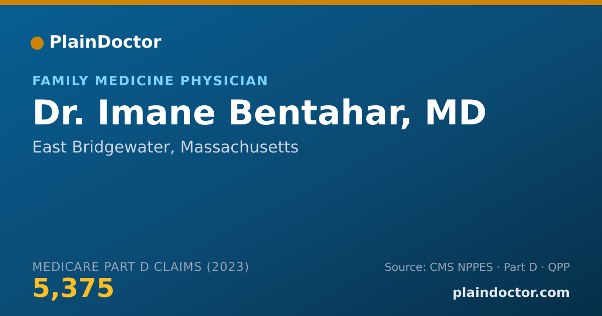 Shareable card for Imane Bentahar, MD - Family Medicine Physician, East Bridgewater, MA
