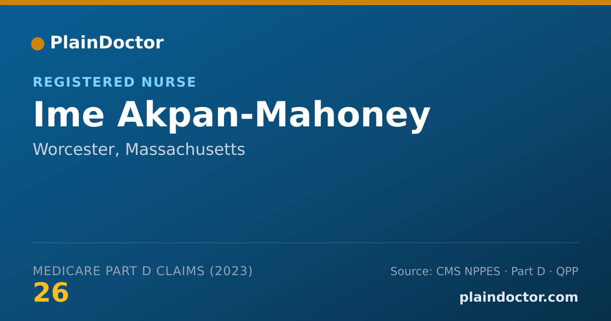 Shareable card for Ime Akpan-Mahoney - Registered Nurse, Worcester, MA