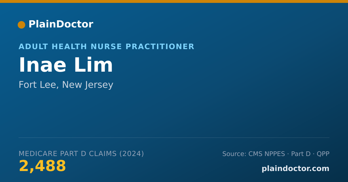 Shareable card for Inae Lim - Adult Health Nurse Practitioner, Fort Lee, NJ
