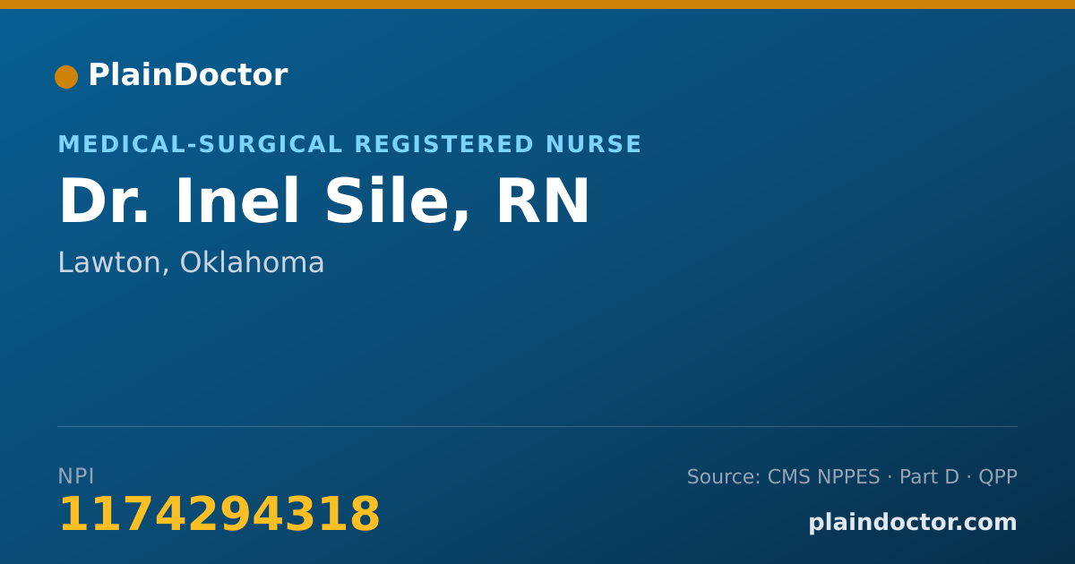 Shareable card for Inel Sile, RN - Medical-Surgical Registered Nurse, Lawton, OK