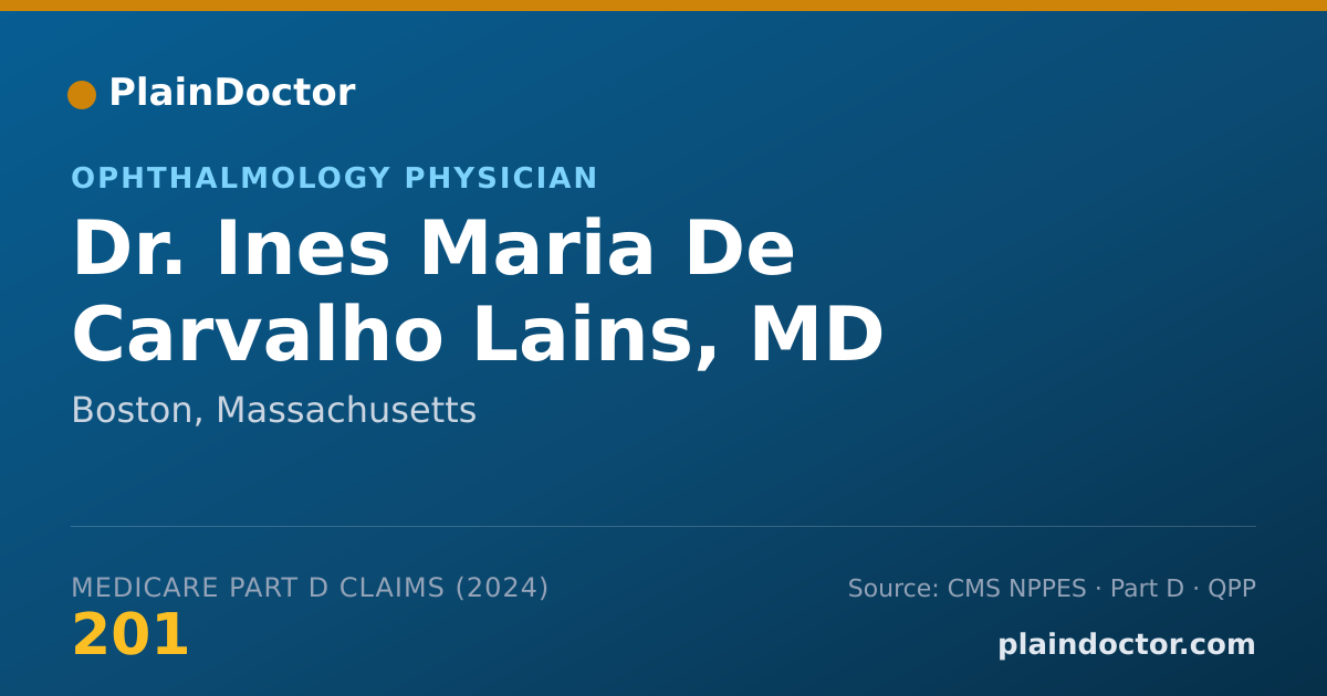 Shareable card for Ines Maria De Carvalho Lains, MD - Ophthalmology Physician, Boston, MA