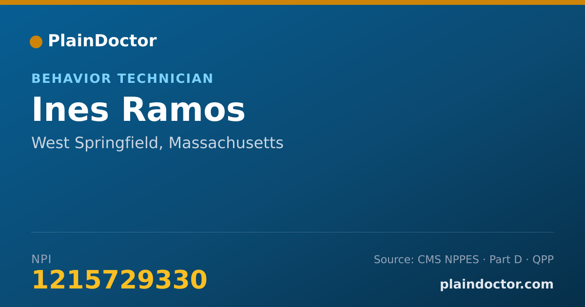 Shareable card for Ines Ramos - Behavior Technician, West Springfield, MA