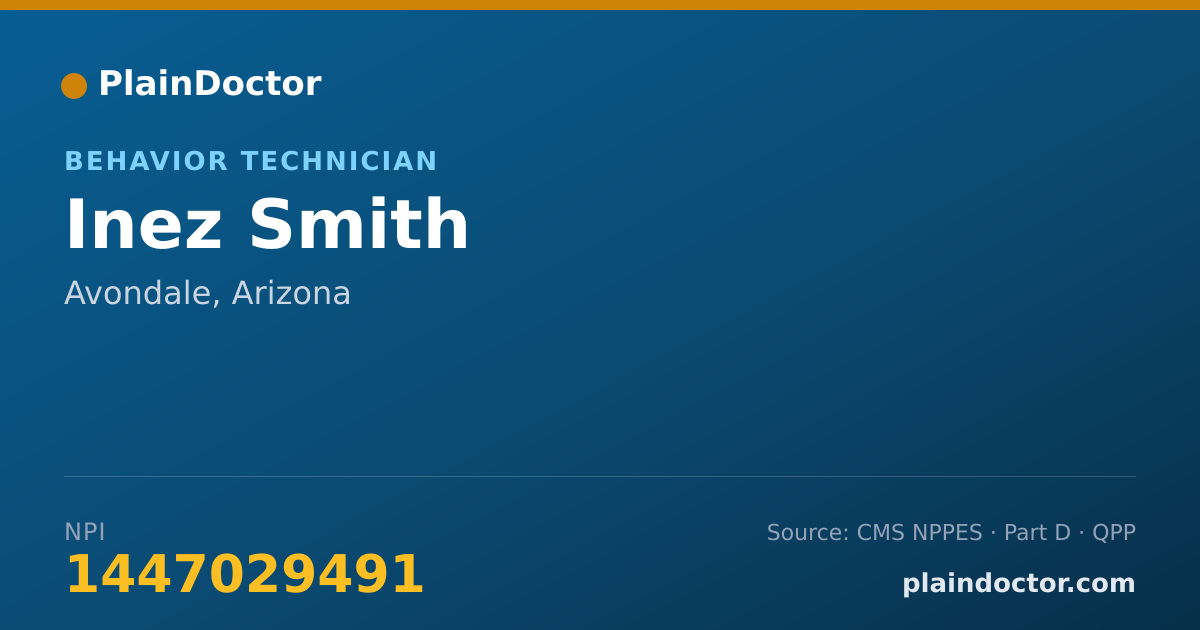 Shareable card for Inez Smith - Behavior Technician, Avondale, AZ