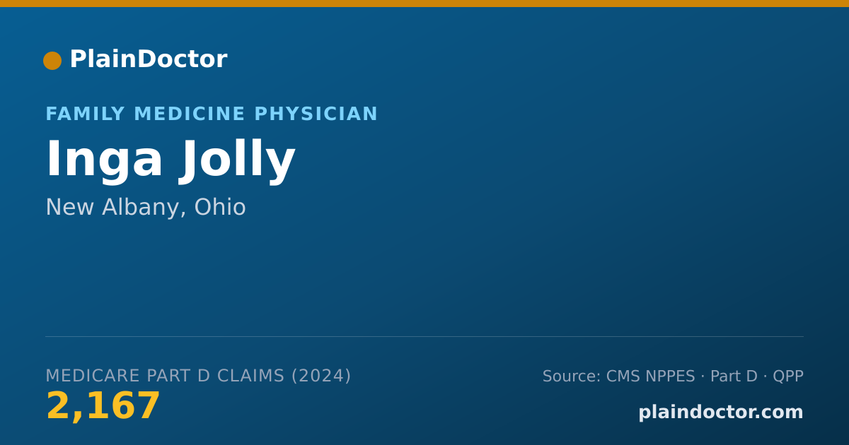 Shareable card for Inga Jolly - Family Medicine Physician, New Albany, OH