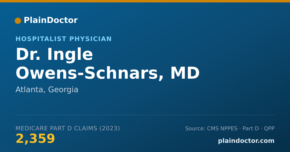 Shareable card for Ingle Owens-Schnars, MD - Hospitalist Physician, Atlanta, GA
