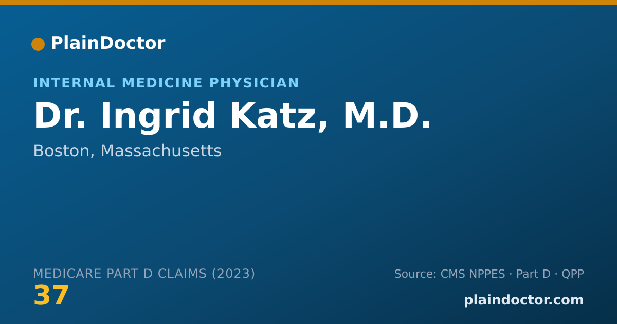 Shareable card for Ingrid Katz, M.D. - Internal Medicine Physician, Boston, MA