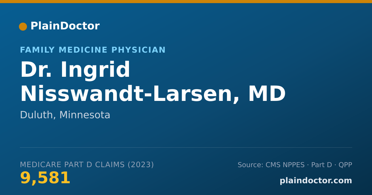 Shareable card for Ingrid Nisswandt-Larsen, MD - Family Medicine Physician, Duluth, MN