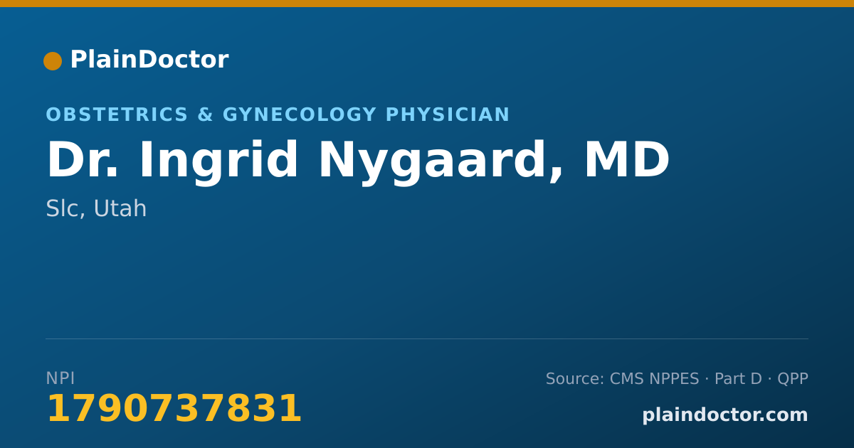 Shareable card for Ingrid Nygaard, MD - Obstetrics & Gynecology Physician, Slc, UT