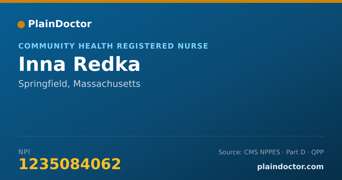 Shareable card for Inna Redka - Community Health Registered Nurse, Springfield, MA