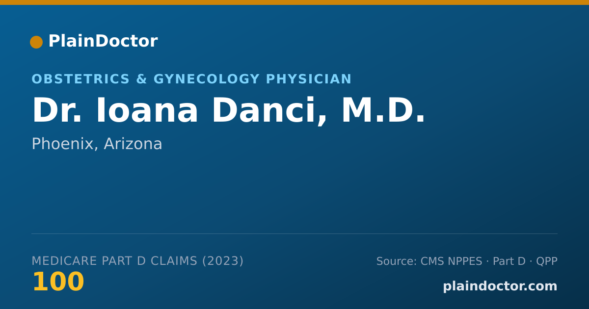 Shareable card for Ioana Danci, M.D. - Obstetrics & Gynecology Physician, Phoenix, AZ