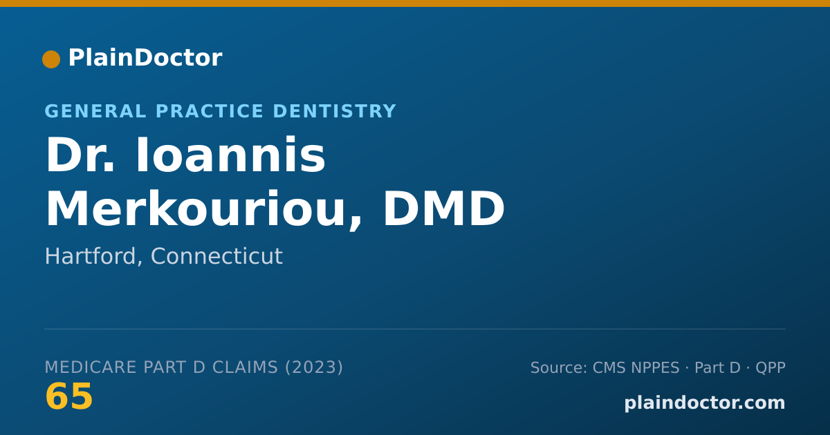 Shareable card for Ioannis Merkouriou, DMD - General Practice Dentistry, Hartford, CT