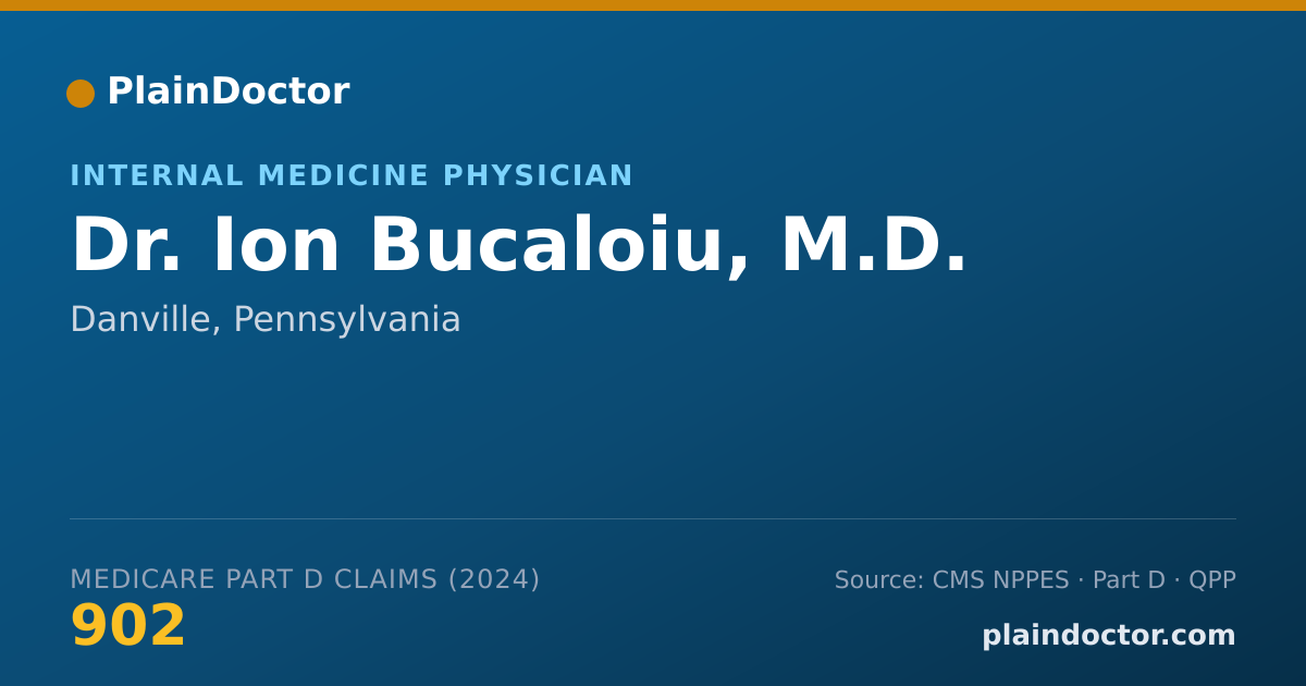 Shareable card for Ion Bucaloiu, M.D. - Internal Medicine Physician, Danville, PA