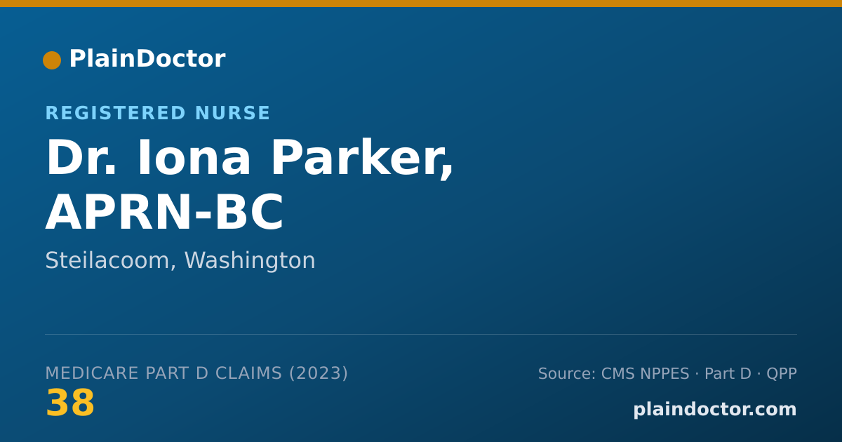 Shareable card for Iona Parker, APRN-BC - Registered Nurse, Steilacoom, WA