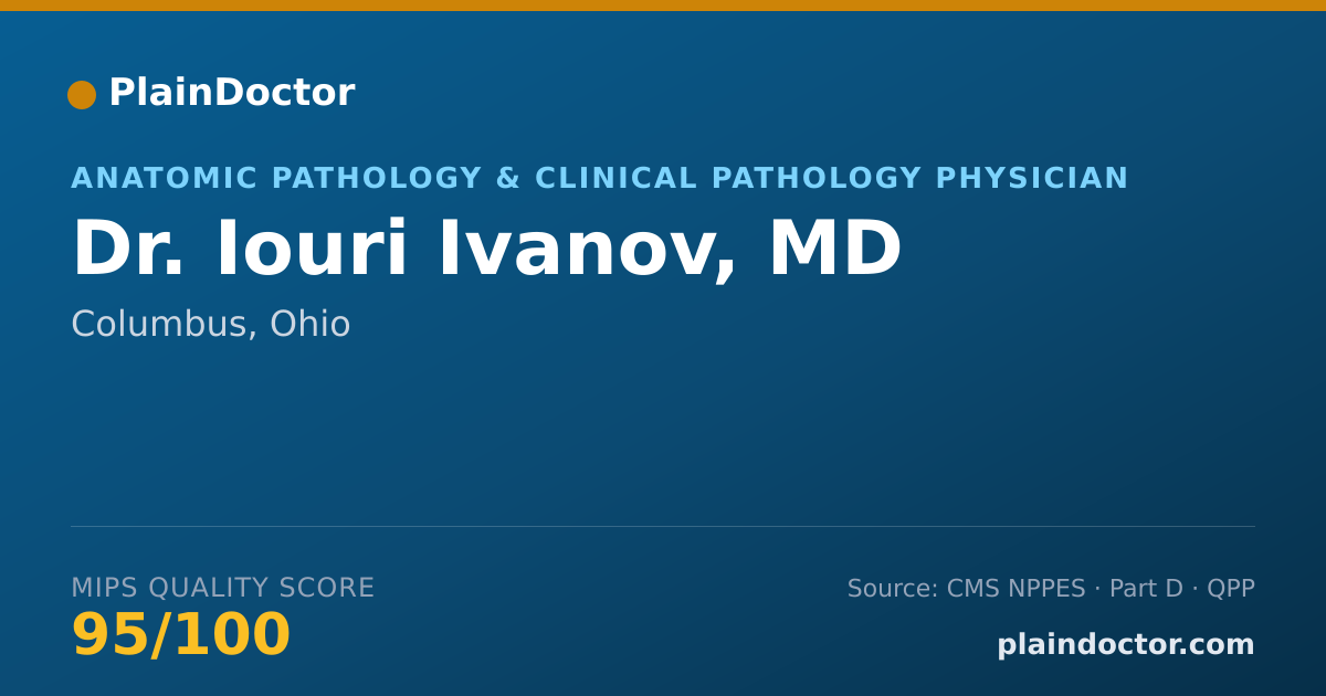 Shareable card for Iouri Ivanov, MD - Anatomic Pathology & Clinical Pathology Physician, Columbus, OH