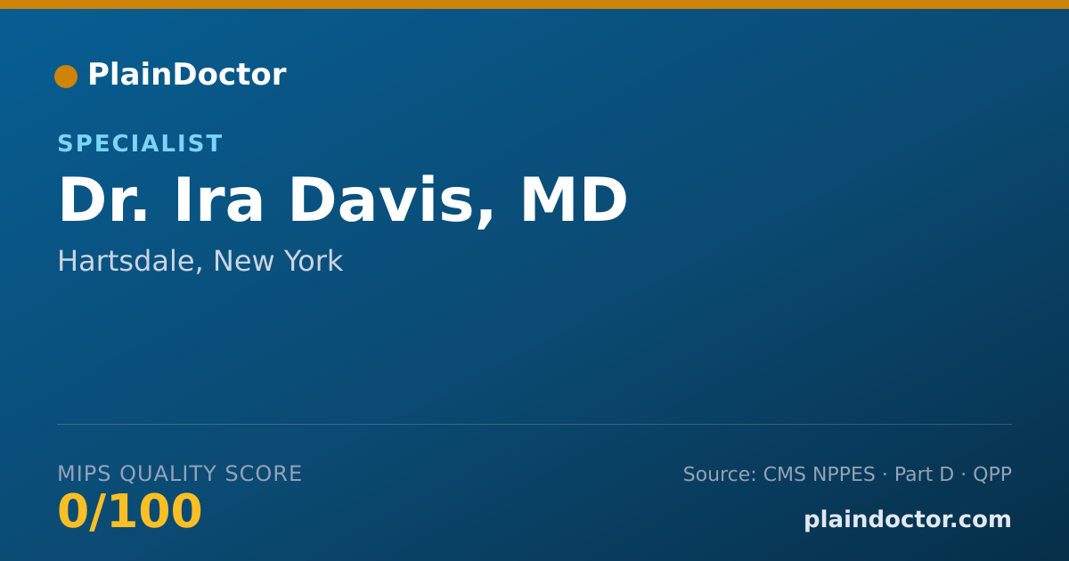 Shareable card for Ira Davis, MD - Specialist, Hartsdale, NY