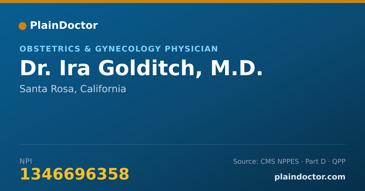 Shareable card for Ira Golditch, M.D. - Obstetrics & Gynecology Physician, Santa Rosa, CA