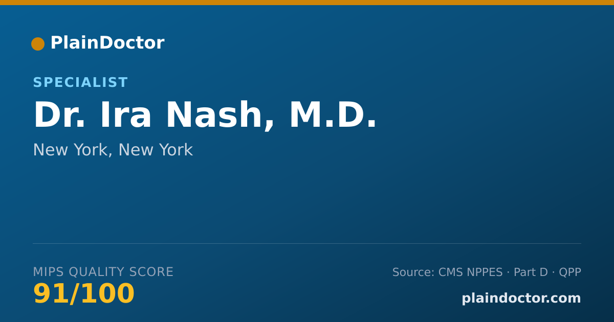 Shareable card for Ira Nash, M.D. - Specialist, New York, NY