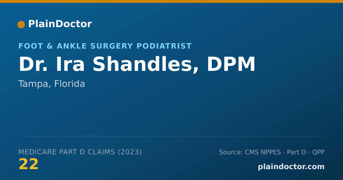 Shareable card for Ira Shandles, DPM - Foot & Ankle Surgery Podiatrist, Tampa, FL