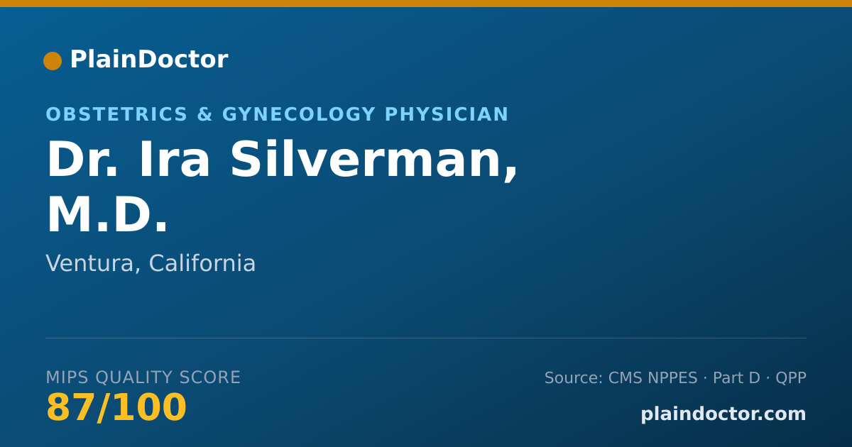Shareable card for Ira Silverman, M.D. - Obstetrics & Gynecology Physician, Ventura, CA