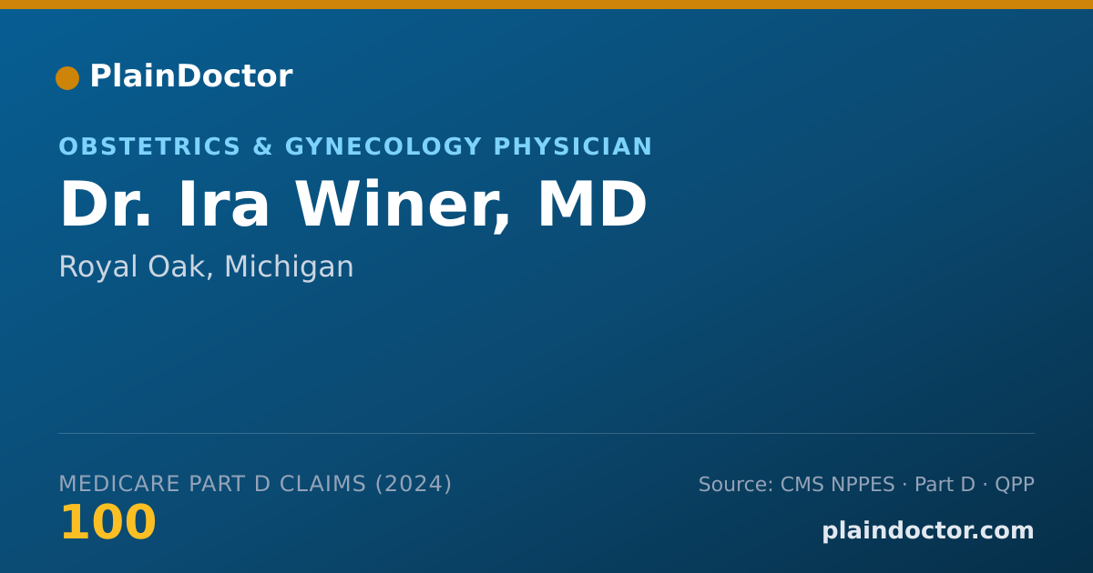 Shareable card for Ira Winer, MD - Obstetrics & Gynecology Physician, Detroit, MI