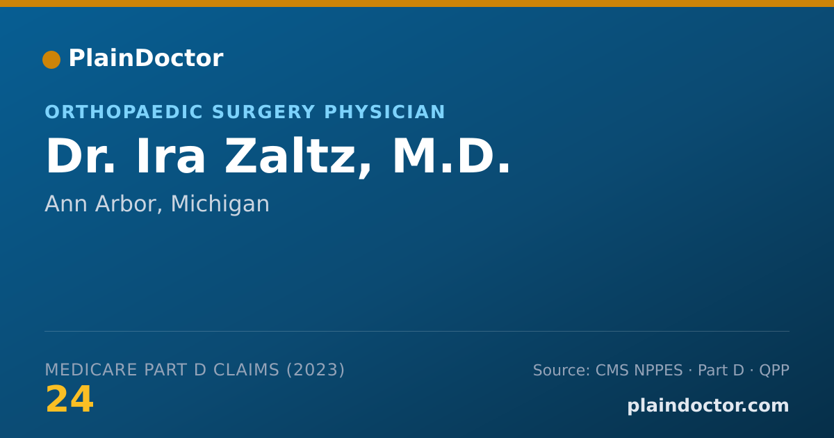Shareable card for Ira Zaltz, M.D. - Orthopaedic Surgery Physician, Ann Arbor, MI