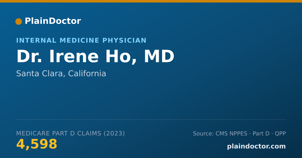 Shareable card for Irene Ho, MD - Internal Medicine Physician, Santa Clara, CA