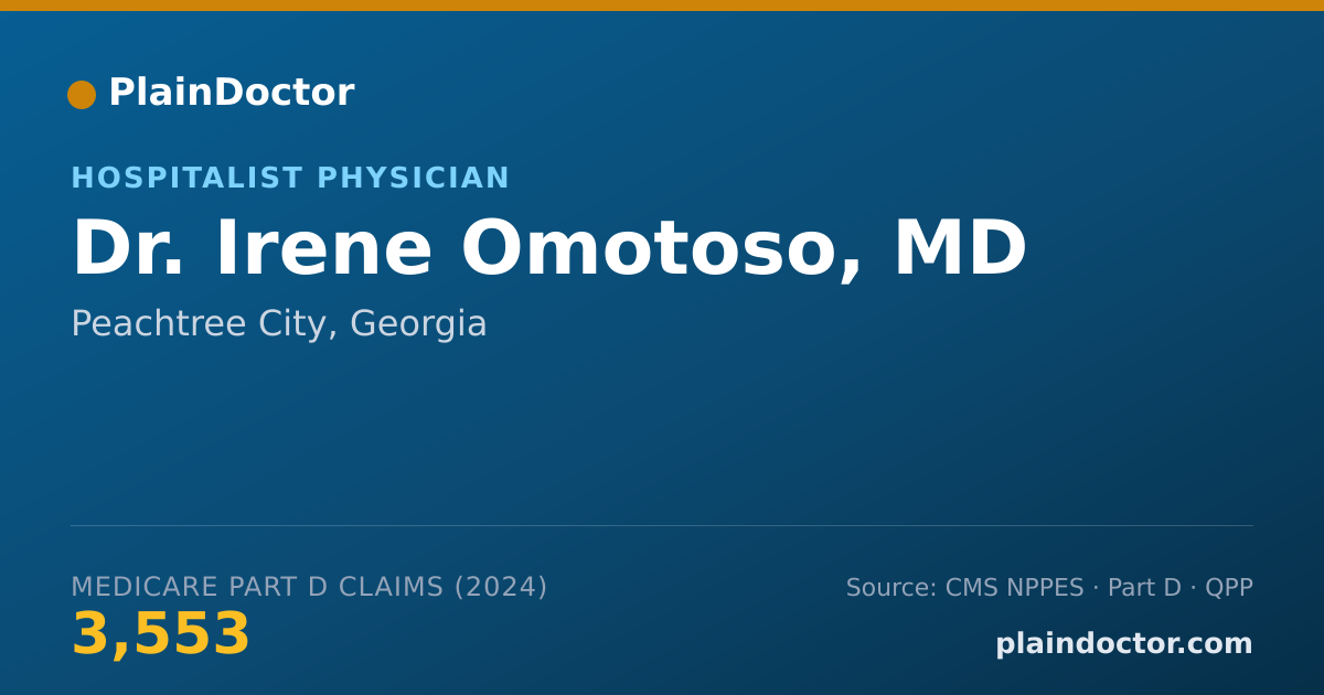 Shareable card for Irene Omotoso, MD - Hospitalist Physician, Peachtree City, GA