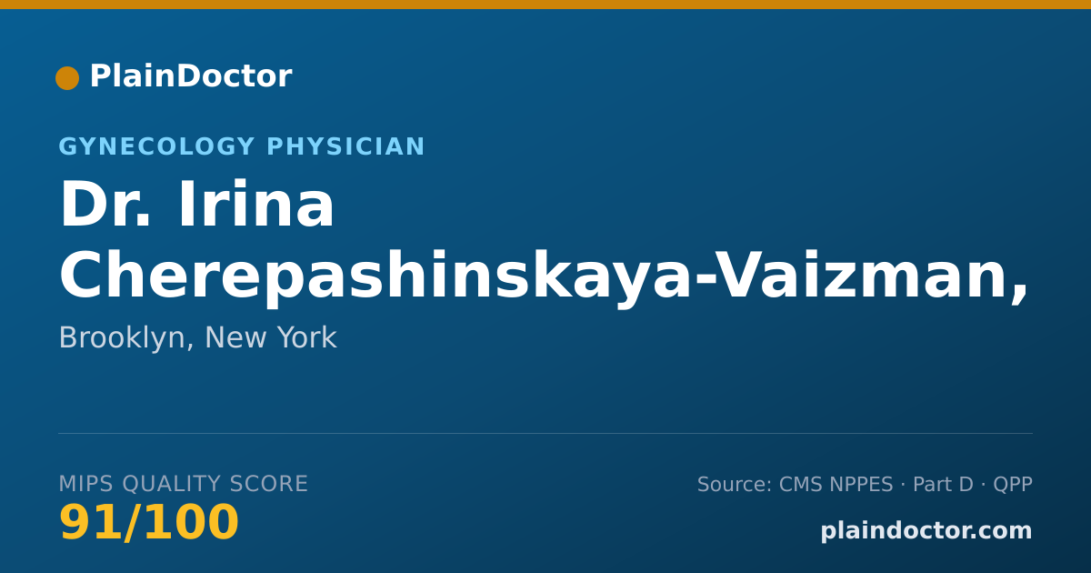 Shareable card for Irina Cherepashinskaya-Vaizman, M.D. - Gynecology Physician, Brooklyn, NY
