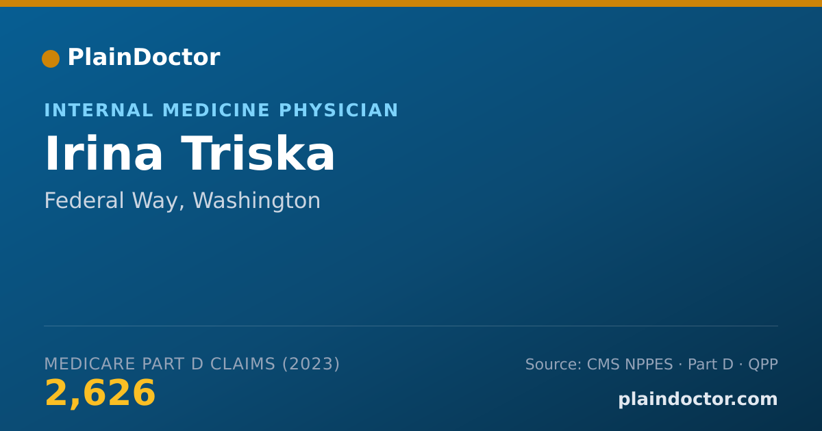 Shareable card for Irina Triska - Internal Medicine Physician, Federal Way, WA