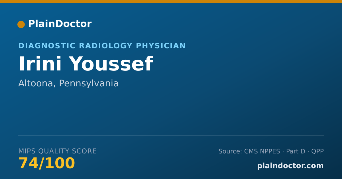 Shareable card for Irini Youssef - Diagnostic Radiology Physician, Altoona, PA