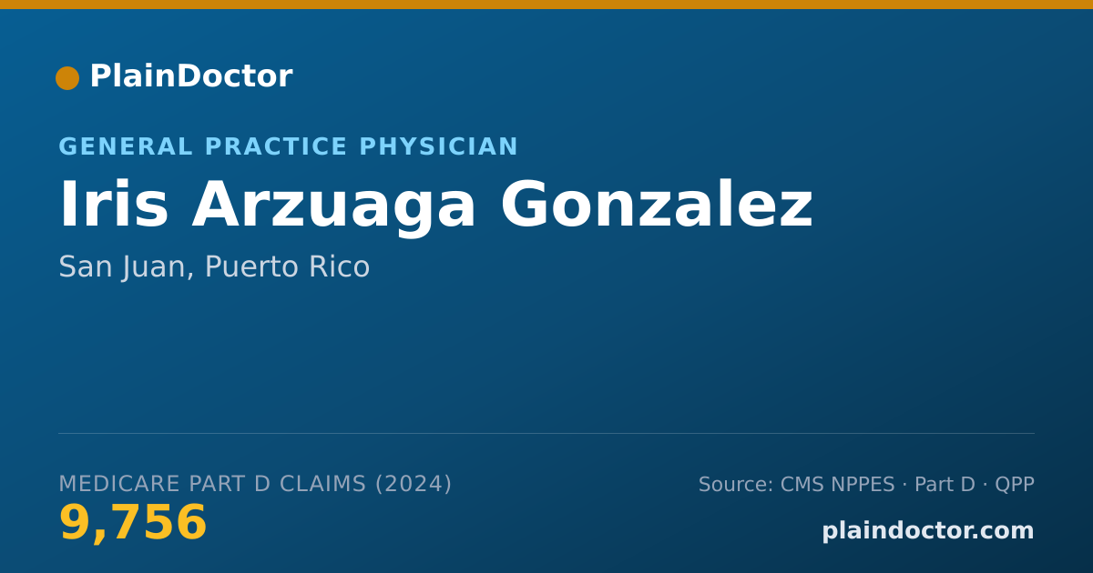 Shareable card for Iris Arzuaga Gonzalez - General Practice Physician, San Juan, PR