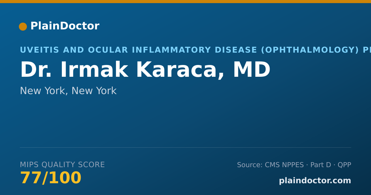 Shareable card for Irmak Karaca, MD - Uveitis and Ocular Inflammatory Disease (Ophthalmology) Physician, New York, NY