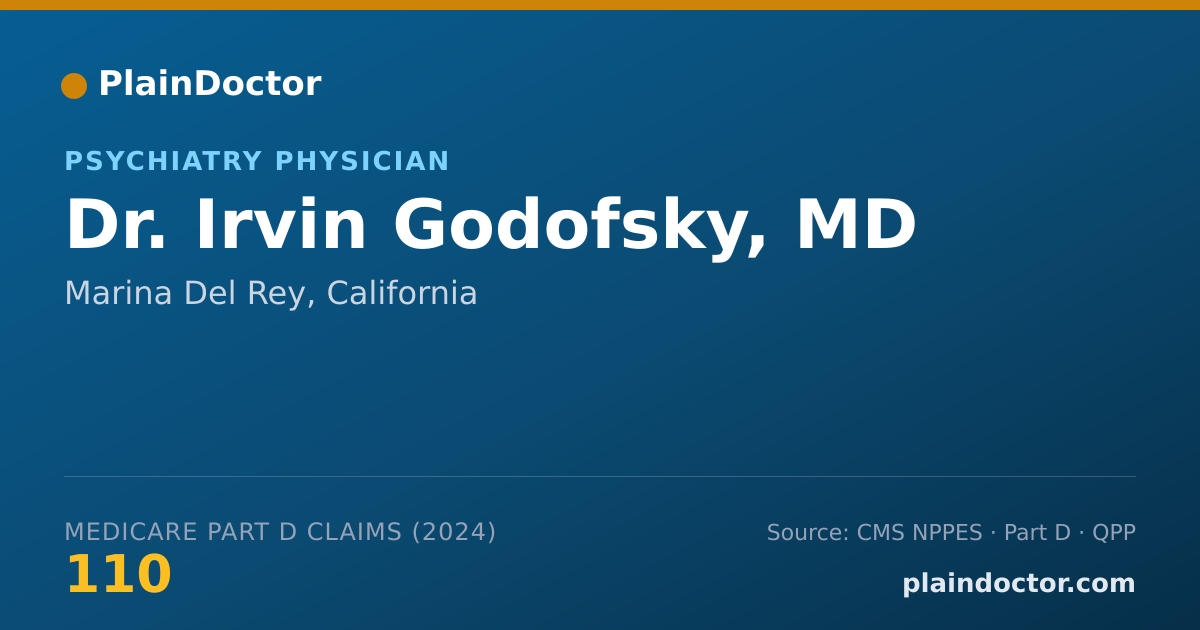 Shareable card for Irvin Godofsky, MD - Psychiatry Physician, Marina Del Rey, CA