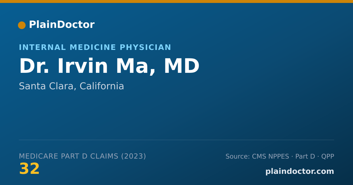 Shareable card for Irvin Ma, MD - Internal Medicine Physician, Santa Clara, CA