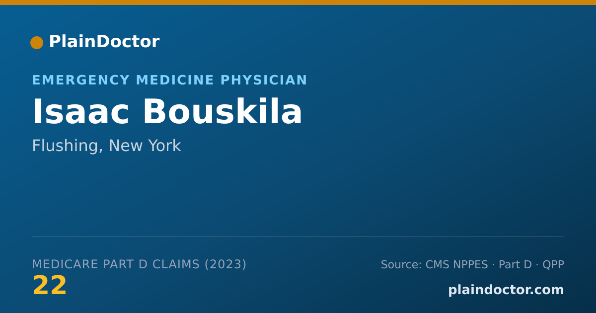 Shareable card for Isaac Bouskila - Emergency Medicine Physician, Flushing, NY