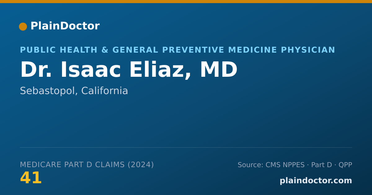 Shareable card for Isaac Eliaz, MD - Public Health & General Preventive Medicine Physician, Sebastopol, CA