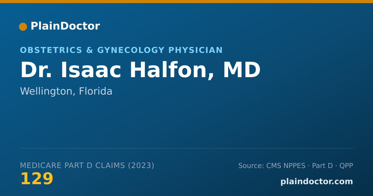 Shareable card for Isaac Halfon, MD - Obstetrics & Gynecology Physician, Wellington, FL