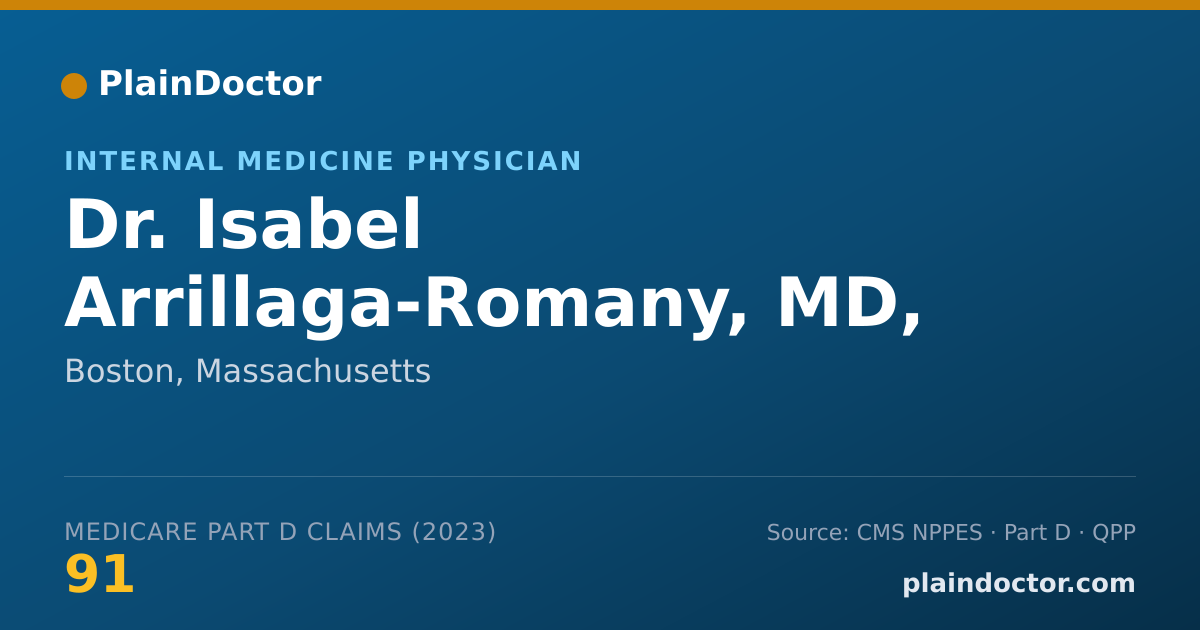 Shareable card for Isabel Arrillaga-Romany, MD, PHD - Internal Medicine Physician, Boston, MA
