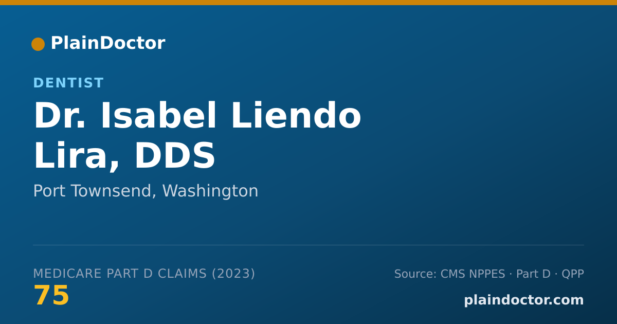 Shareable card for Isabel Liendo Lira, DDS - Dentist, Port Townsend, WA